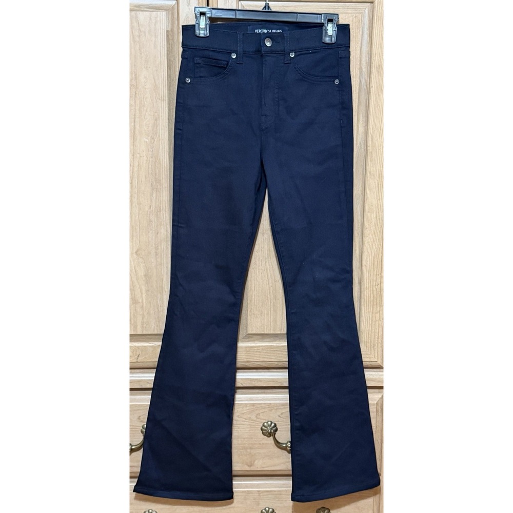 Veronica Beard Beverly Skinny Flare High Rise Jeans Women's Size 26 Blue Stretch